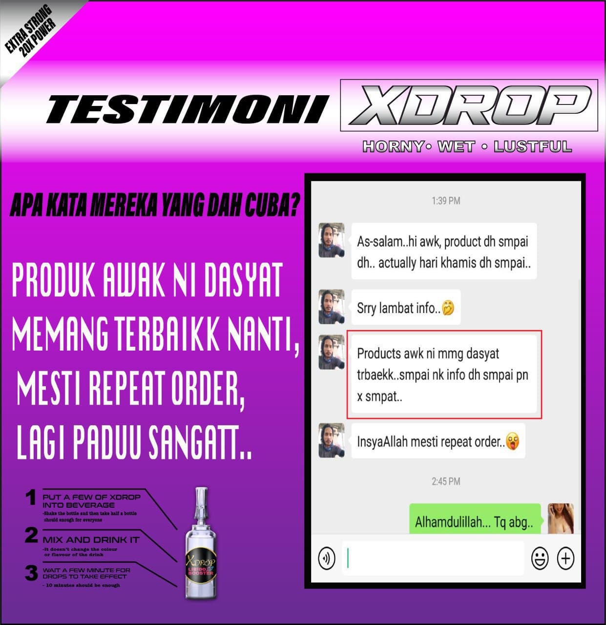 TESTIMONI XDROP LIBIDO BOOSTER