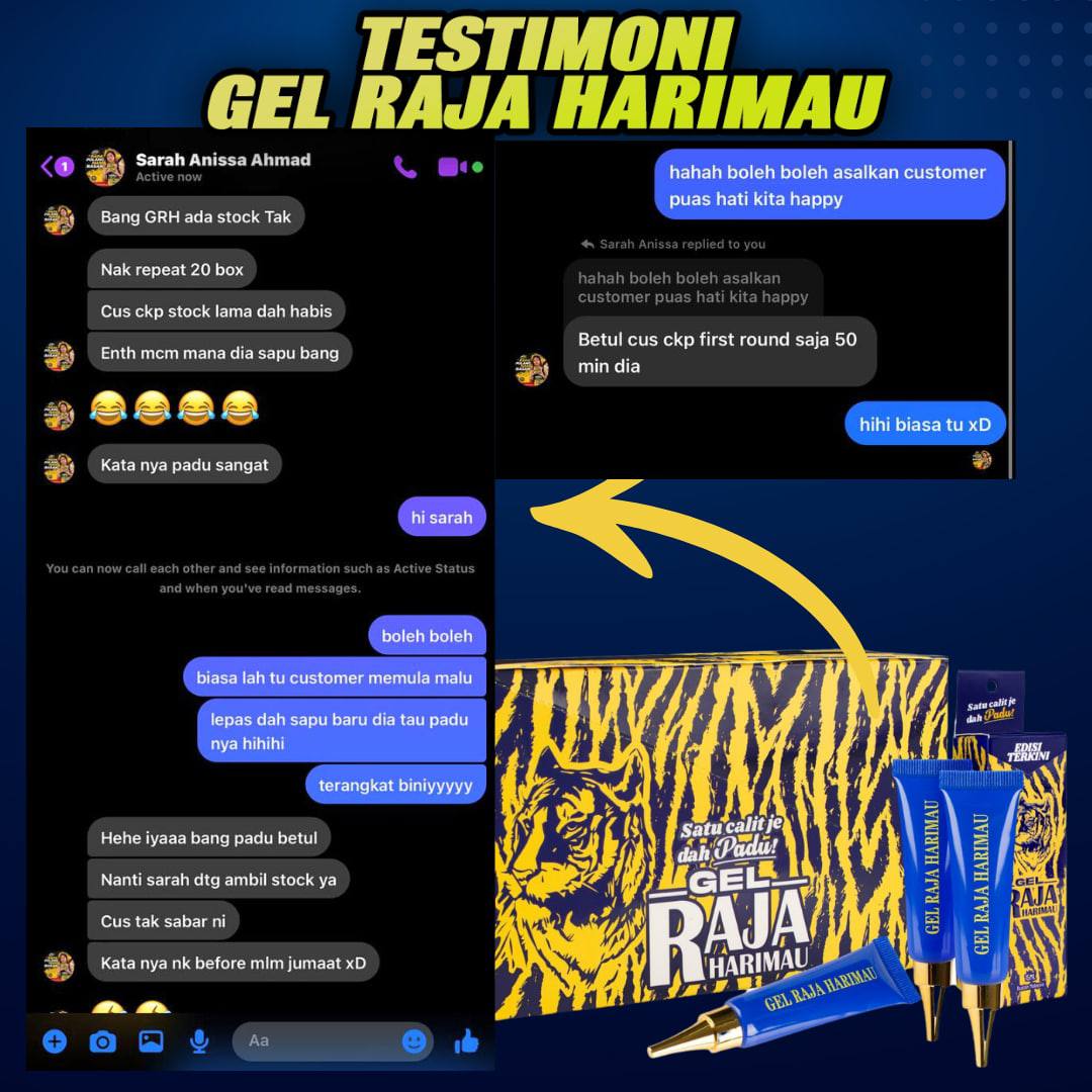 GEL RAJA HARIMAU 19 TESTIMONI GEL RAJA HARIMAU