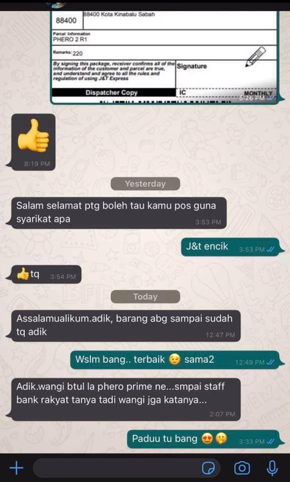 PHERO PRIME 18 TESTIMONI PHERO PRIME