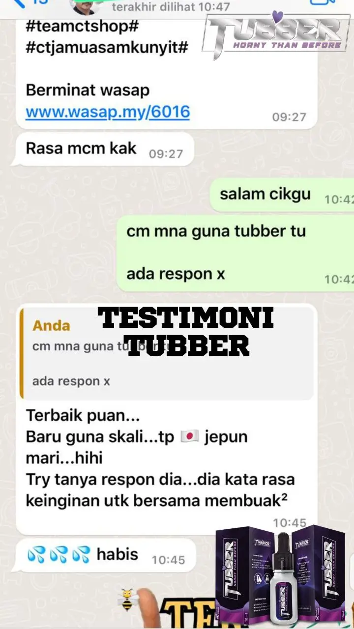 TUBBER DROP 15 TESTIMONI TUBBER SPRAY