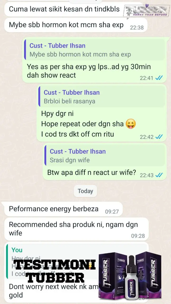 TUBBER DROP 18 TESTIMONI TUBBER DROP TUBBER DROP