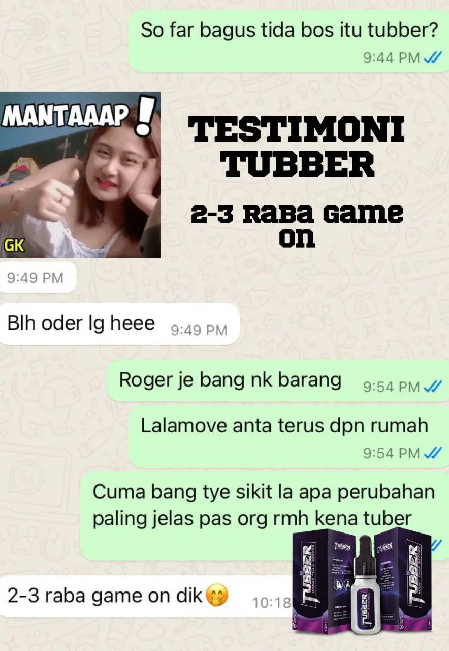 TESTIMONI TUBBER TUBBER DROP