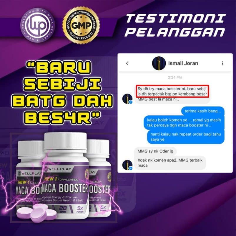 TESTIMONI MACA BOOSTER