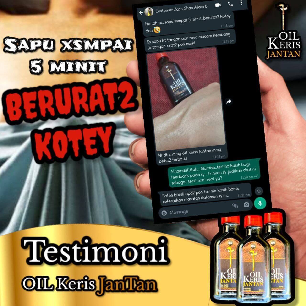 TESTIMONI OIL KERIS JANTAN